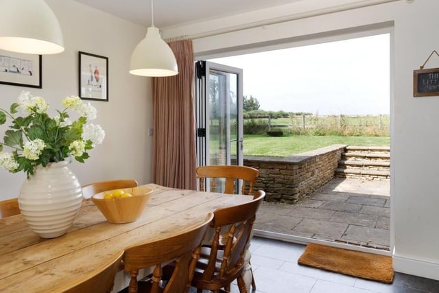 Dining area of the period home for sale in the village of Deddington near Banbury (Image from Rightmove)