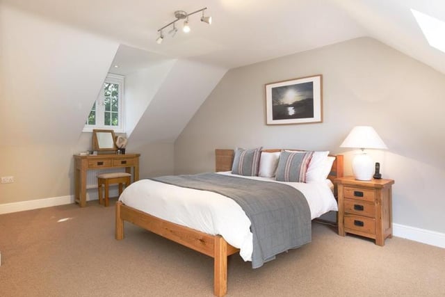 A bedroom inside the period home for sale in the village of Deddington (Image from Rightmove)