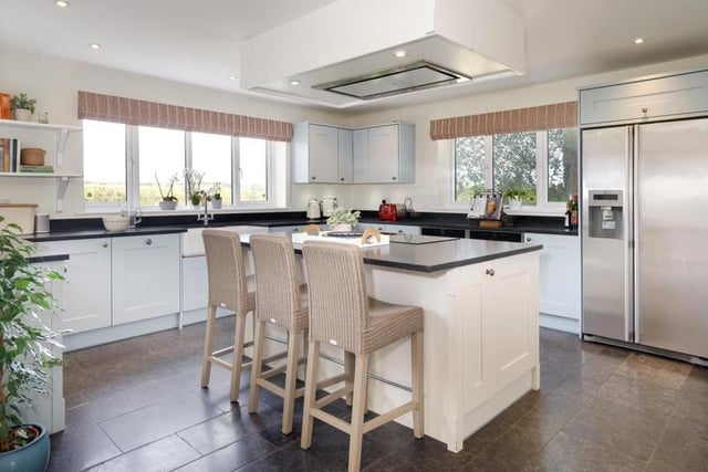 The kitchen inside the six bedroom period home for sale in the village of Deddington near Banbury (Image from Rightmove)