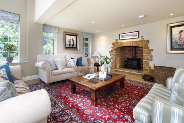 Living room inside the period home for sale in the village of Deddington (Image from Rightmove)