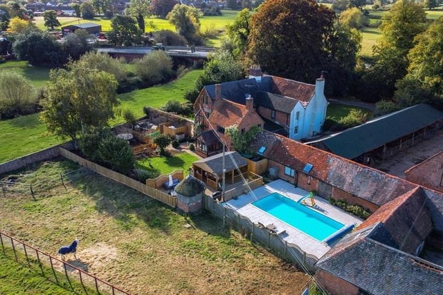 The property has been placed on the market for1,250,000 with estate agents Hortons and features many period features as well as modern ones - including an outdoor heated swimming pool. Photo by Hortons