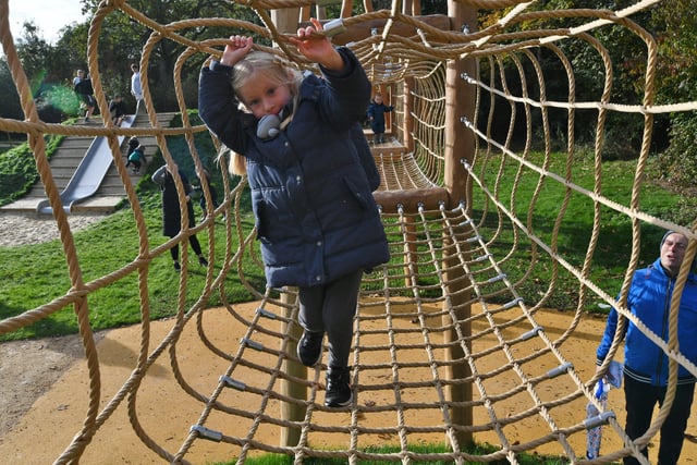 The new Fox play area at Ferry Meadows.   Children using the new equiptment EMN-211026-140844009