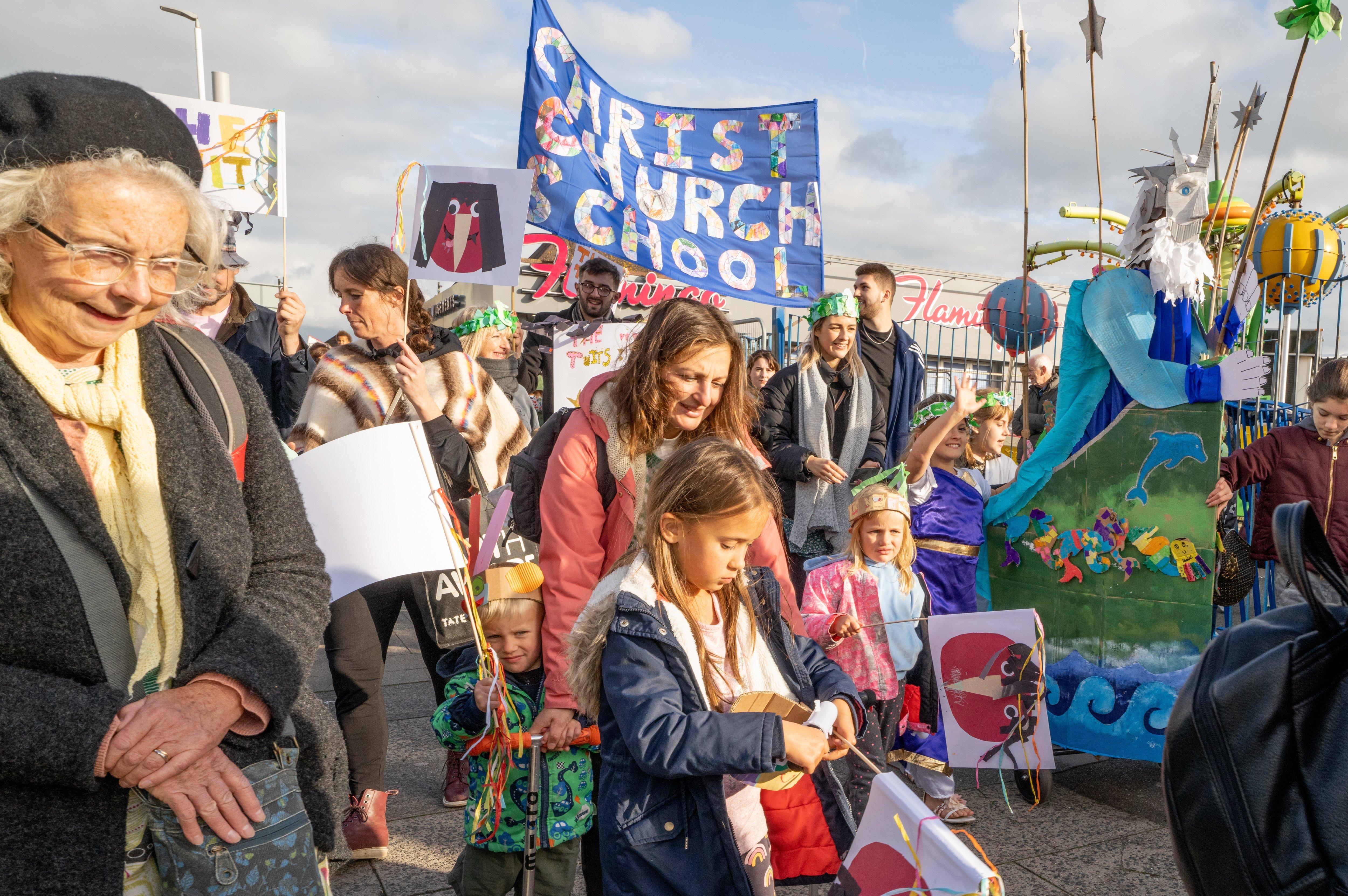 Hastings Story Telling Festival Childrens story telling Day and Parade The Stade 24.10.21 SUS-211026-102706001