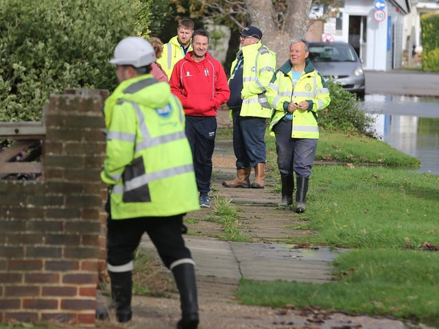 A pumped sewer main carrying wastewater from properties has burst in Orient Road, Lancing, and Southern Water are currently working to fix the problem. Photo by Eddie Mitchell