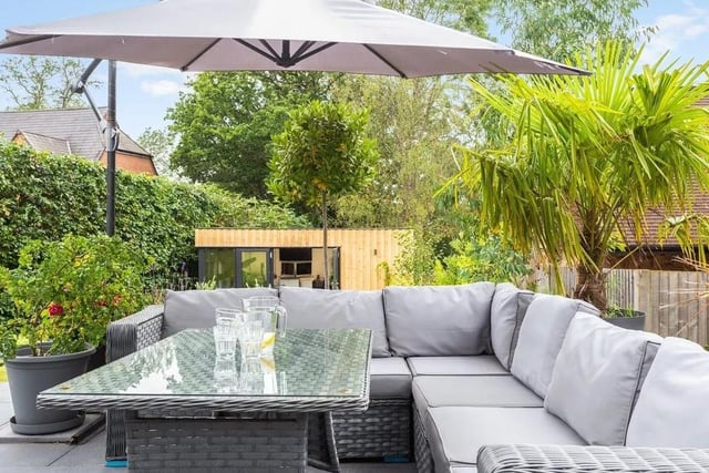 The rear garden is a great place for entertaining in the summer months. Picture: Hamptons - Haywards Heath Sales.