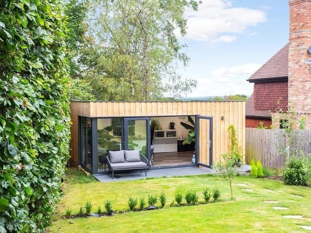 An outside view of the versatile summer house. Picture: Hamptons - Haywards Heath Sales.