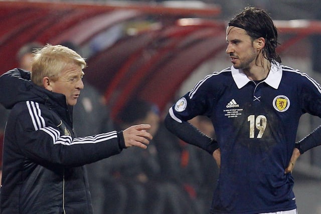 George Boyd wins his first Scotland cap in a 2013 World Cup qualifier in Serbia. (Photo by Srdjan Stevanovic/Getty Images).