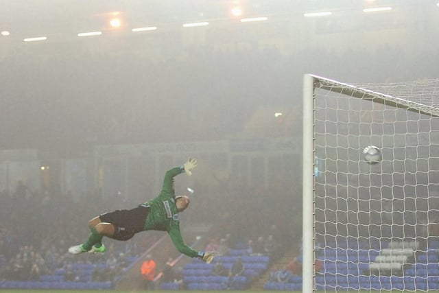 George Boyd's wonder goal flies into the Huddersfield net.