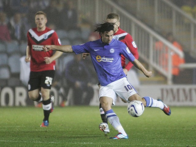 The most famous George Boyd goal for Posh, from close to the halfway line in a 2012 Championship fixture with Huddersfield in 2012.
