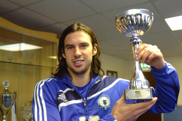 George Boyd with his PT Footballer of the Year trophy in 2010.