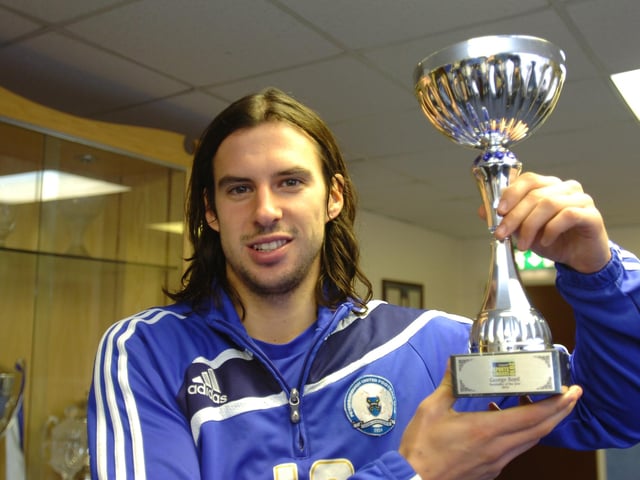 George Boyd with his PT Footballer of the Year trophy in 2010.