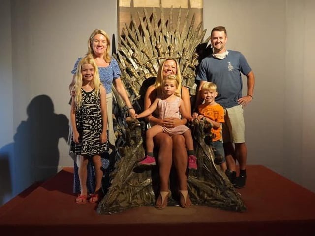 The Lingards at the Game of Thrones set in Dubrovnik, Croatia. EMN-211028-105216001