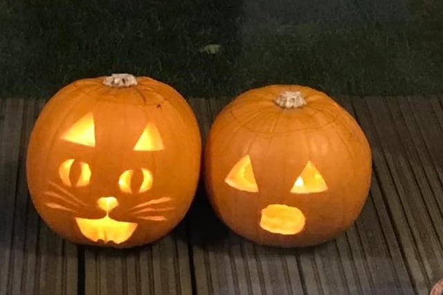 2021 pumpkin carving submissions via Facebook. Photo by Jane Spinks.