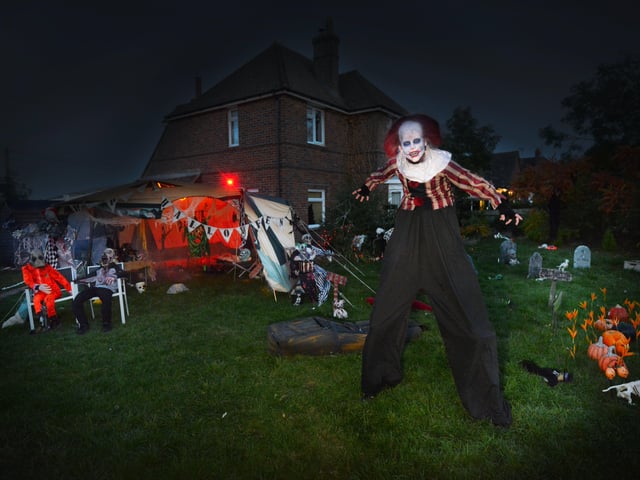 Helloween house in Ponswood Road, St Leonards, that's raising money for the RNLI.
Kelton Hawkins is pictured. SUS-211029-073117001