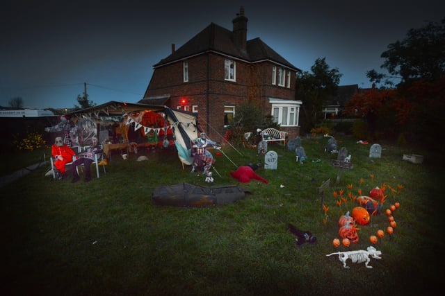 Halloween house in Ponswood Road, St Leonards,  raised money for the HRVAB charity. SUS-211029-073236001