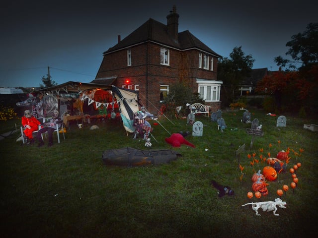 Halloween house in Ponswood Road, St Leonards,  raised money for the HRVAB charity. SUS-211029-073236001
