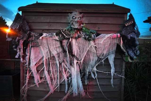Helloween house in Ponswood Road, St Leonards, that's raising money for the RNLI. SUS-211029-073130001