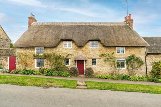 St Patrick's Cottage, a grade II listed home, has come on the market in the village of Aynho near Banbury (Image from Rightmove)