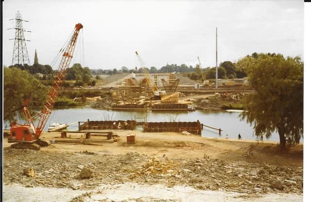 Andy Cole's image of the parkway bridge being constructed over the River Nene in Peterborough.