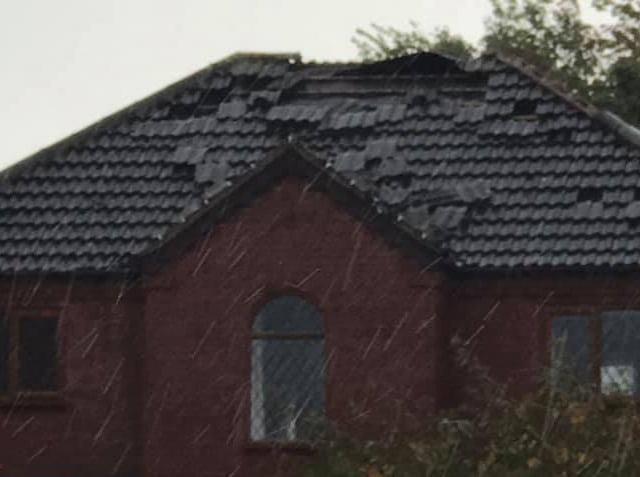 The storm almost took the roof off this house in Rothwell