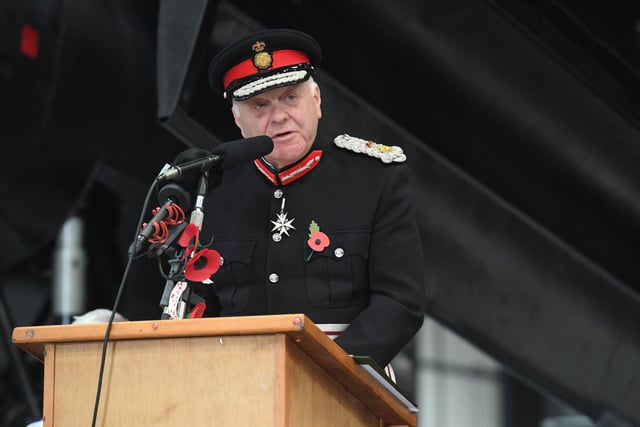 RBL patron Lord-Lieutenant for Lincolnshire, Mr Toby Dennis, officially launching the 2021 Poppy Appeal.