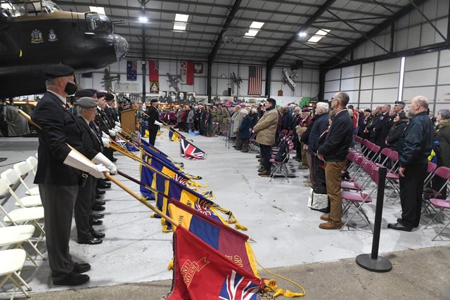 Two minutes silence during the Lincolnshire Royal British Legion Poppy Appeal Launch.