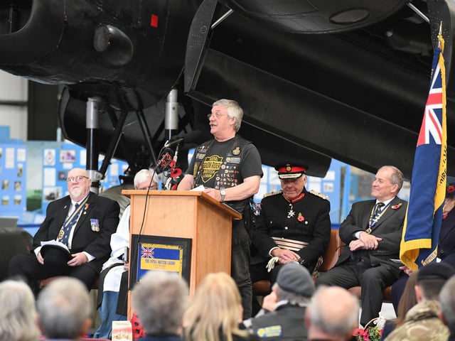 Andy Hill spoke on behalf of the East Midlands Royal British Legion Riders.