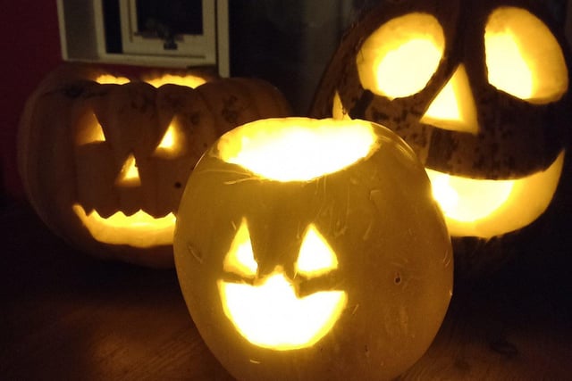 Jemma Mockford is rightly proud of the Mockford family's carvings, and says Chloe, 11, and Jackson, six, love pumpkin