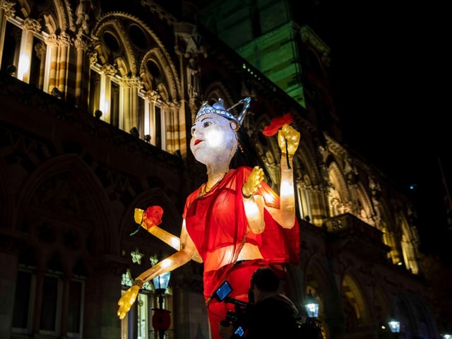 Celebrations held in Northampton town centre on Saturday (October 30). Photo: Kirsty Edmonds.