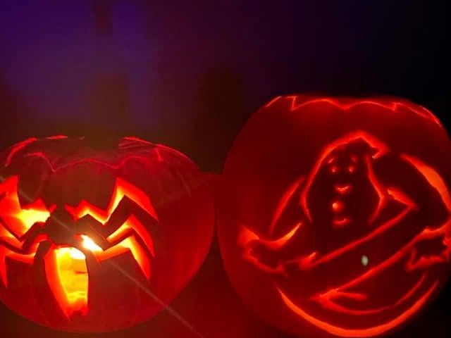 Amy Lou sent in these two hugely impressive pumpkins. Brilliant work!