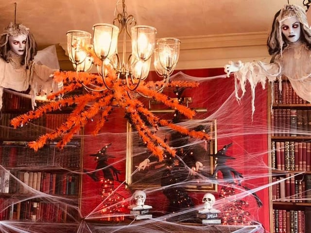 Decorations at Churchills Sports and Wine Bar.