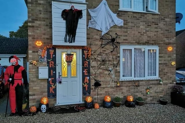 Trick or treat? Lyn Reed's house was a huge hit in Sawtry.