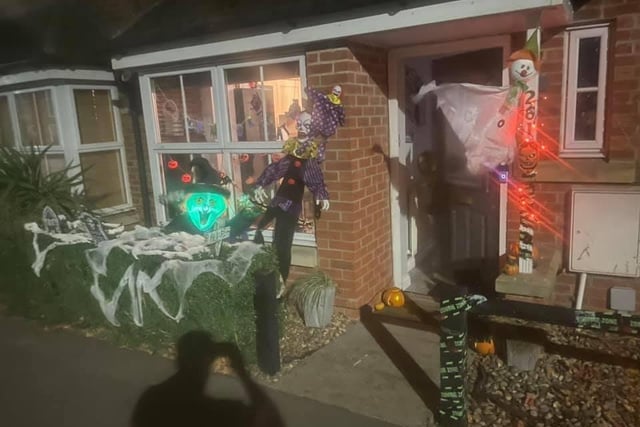 A sure hit in Hampton, Stacey Smith amazed visitors with this impressive Halloween display.