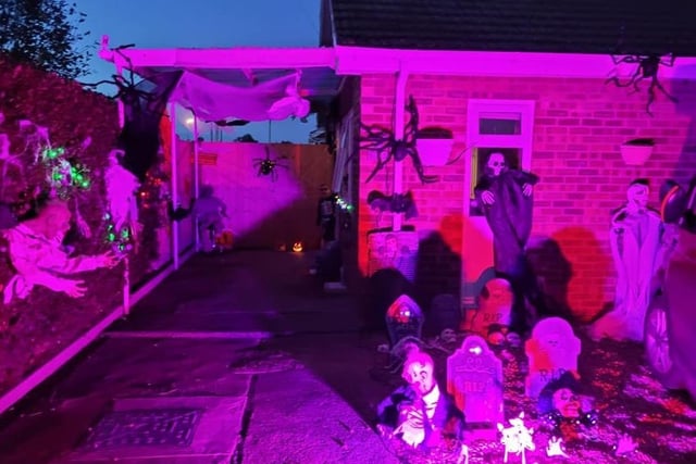 Kerry Lawrence-Sutton turned her front garden in to a cemetery this Halloween in Whittlesey.