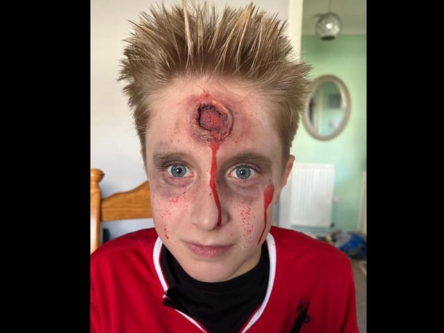 Surprisingly, this was actually a last minute costume put together by Kelly for her son using tissues and eyelash glue - incredibly creative! Photo by Kelly Abraham.