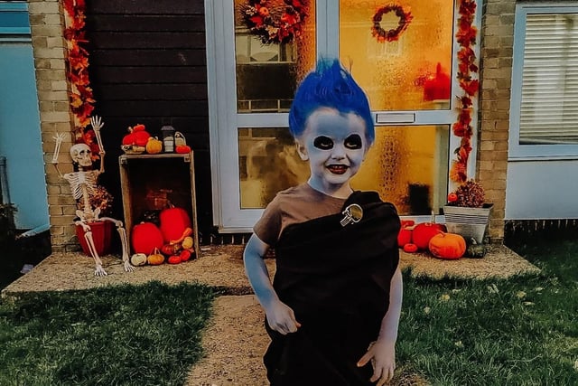 Denver, aged 4, dressed up as Hades from Hercules. Photo by Erin Skewis.