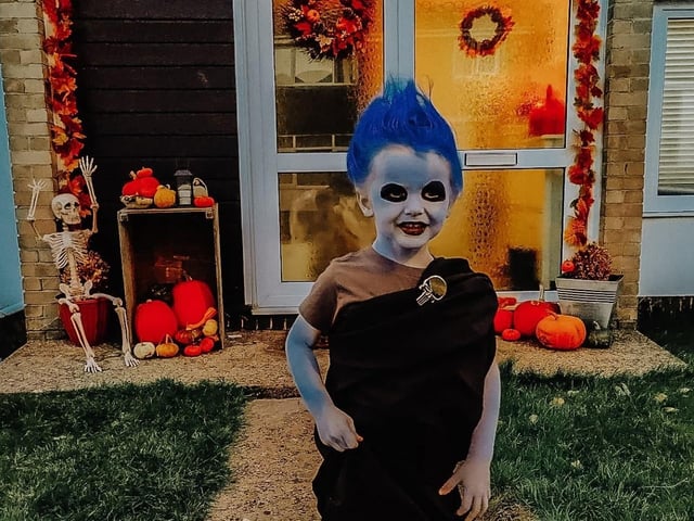 Denver, aged 4, dressed up as Hades from Hercules. Photo by Erin Skewis.