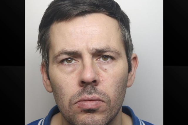 Patrick Loftus left a man scarred for life after slashing his face and setting his Rottweiler dog on him in a fight in St Andrew's Road, Northampton. Northamptonshire Police said Loftus had also robbed a local Tesco store at knifepoint just days earlier. The 39-year-old denied causing grievous bodily harm with intent but was found guilty and jailed for more than 11 years.