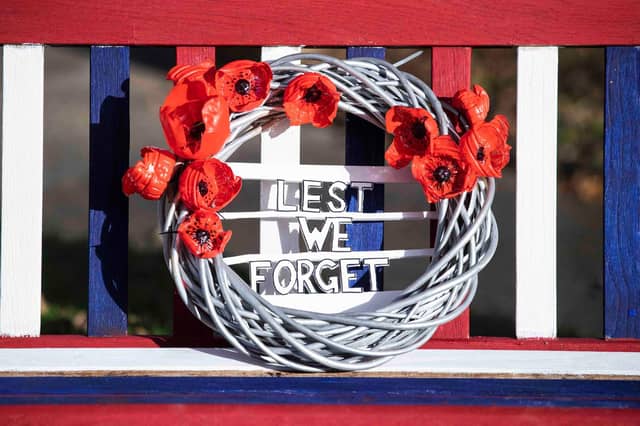 Around 4,00 poppies were made by residents for the display. Photo: Kirsty Edmonds.