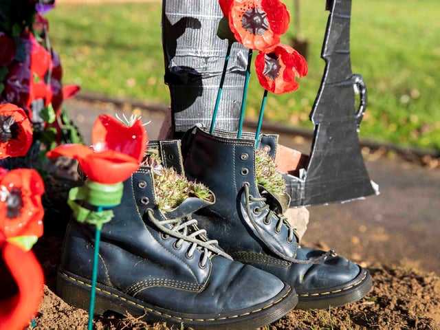Around 4,00 poppies were made by residents for the display. Photo: Kirsty Edmonds.