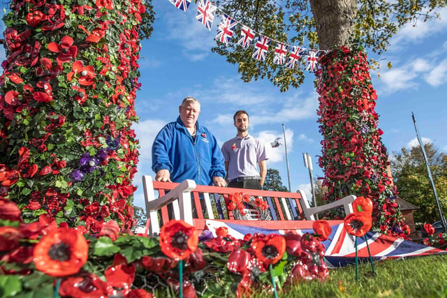 Around 4,00 poppies were made by residents for the display. Photo: Kirsty Edmonds.