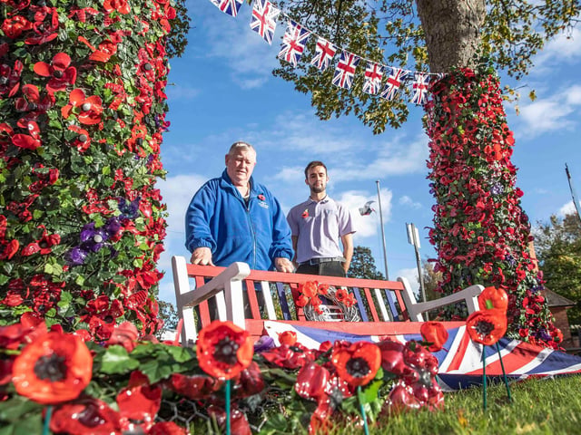 Around 4,00 poppies were made by residents for the display. Photo: Kirsty Edmonds.