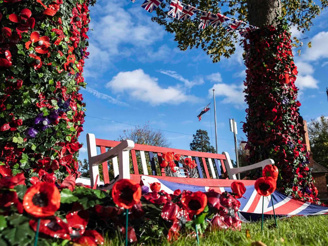 Around 4,00 poppies were made by residents for the display. Photo: Kirsty Edmonds.