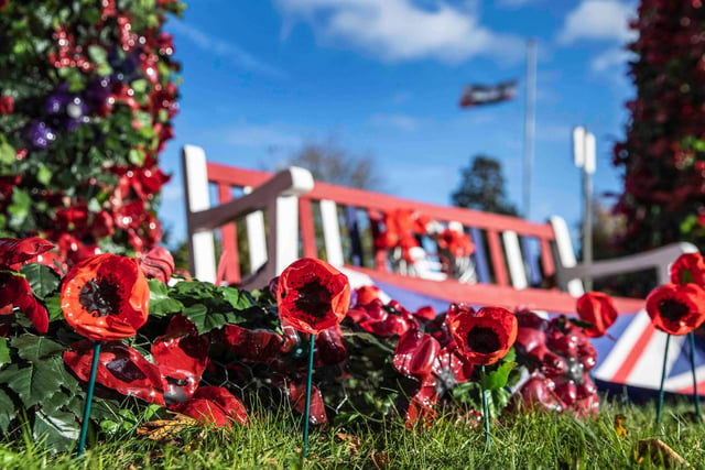 Around 4,00 poppies were made by residents for the display. Photo: Kirsty Edmonds.