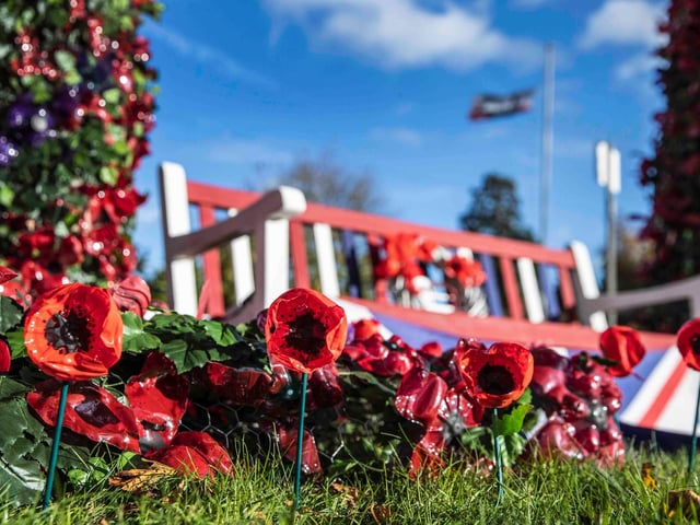Around 4,00 poppies were made by residents for the display. Photo: Kirsty Edmonds.