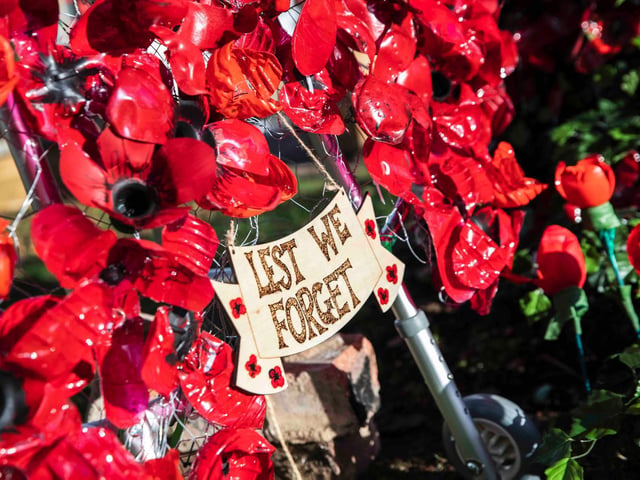 Around 4,00 poppies were made by residents for the display. Photo: Kirsty Edmonds.