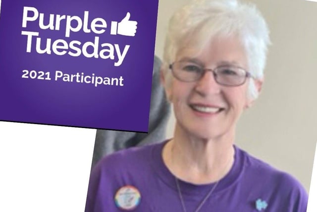 Purple Tuesday participant Jenny Eldridge of Eastbourne Dementia Action Alliance SUS-210311-103632001