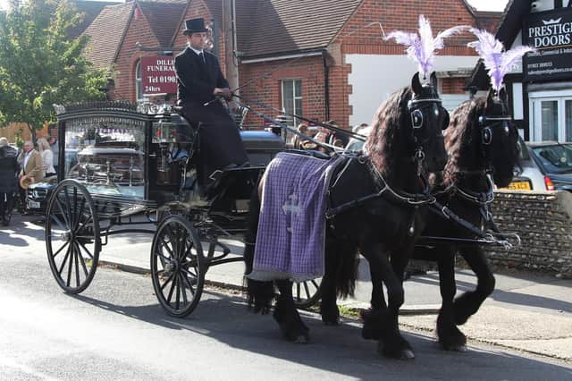 May Doe was given a fitting send-off, with a large turnout and some stunning floral displays