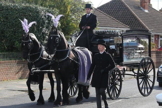 May Doe was given a fitting send-off, with a large turnout and some stunning floral displays