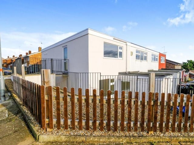 End of terrace three bedroom property in Rennishaw Way, Northampton, with a guide price of £285,000. Marketed by William H Brown / Rightmove